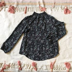 Lightly Loved ✨ DR2 Sheer Paisley High Neck Top